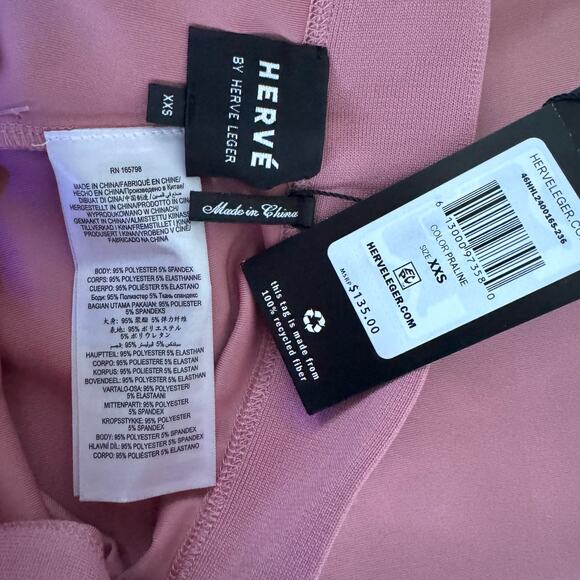 Hervé Léger SET Pink Crop Top & Biker Shorts - Picture 11 of 12